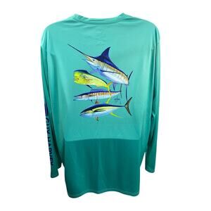 Guy Harvey Down Home L/S Fish Boat Hunting Pocket T-shirt..Pick Size 2XL